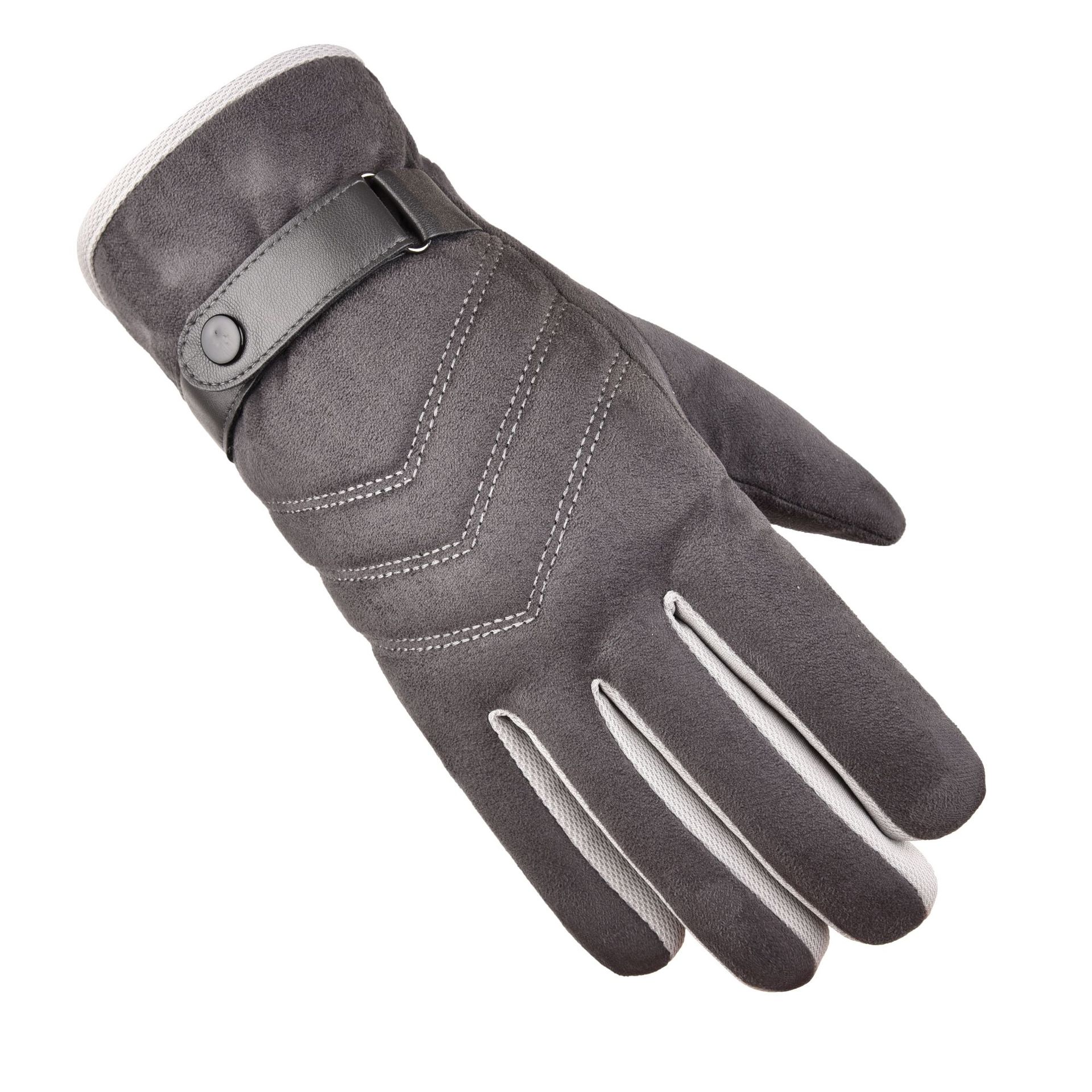Suede cotton gloves motorcycle riding outdoor hand