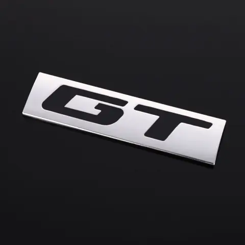 Turbocharged Hybrid Metal Car Sticker