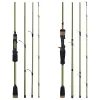 4 section fishing rod road sub rod short section carbon portable plug fishing rod