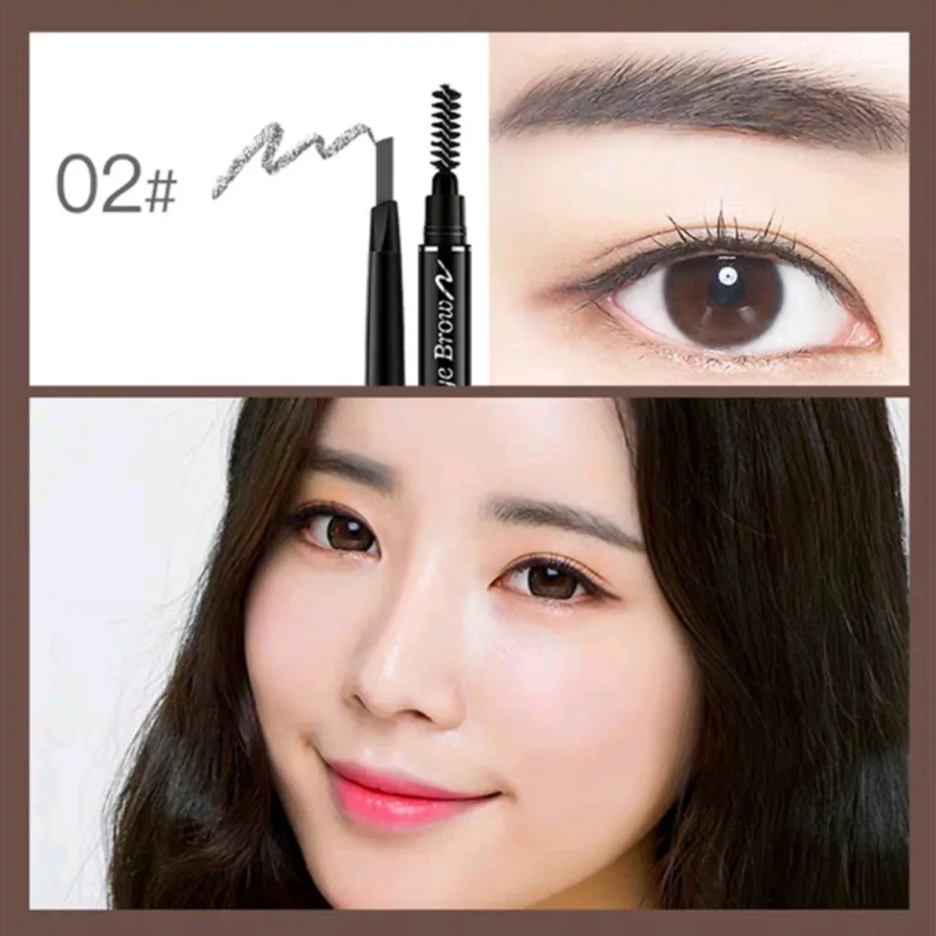 Double head rotating eyebrow pencil - Grey