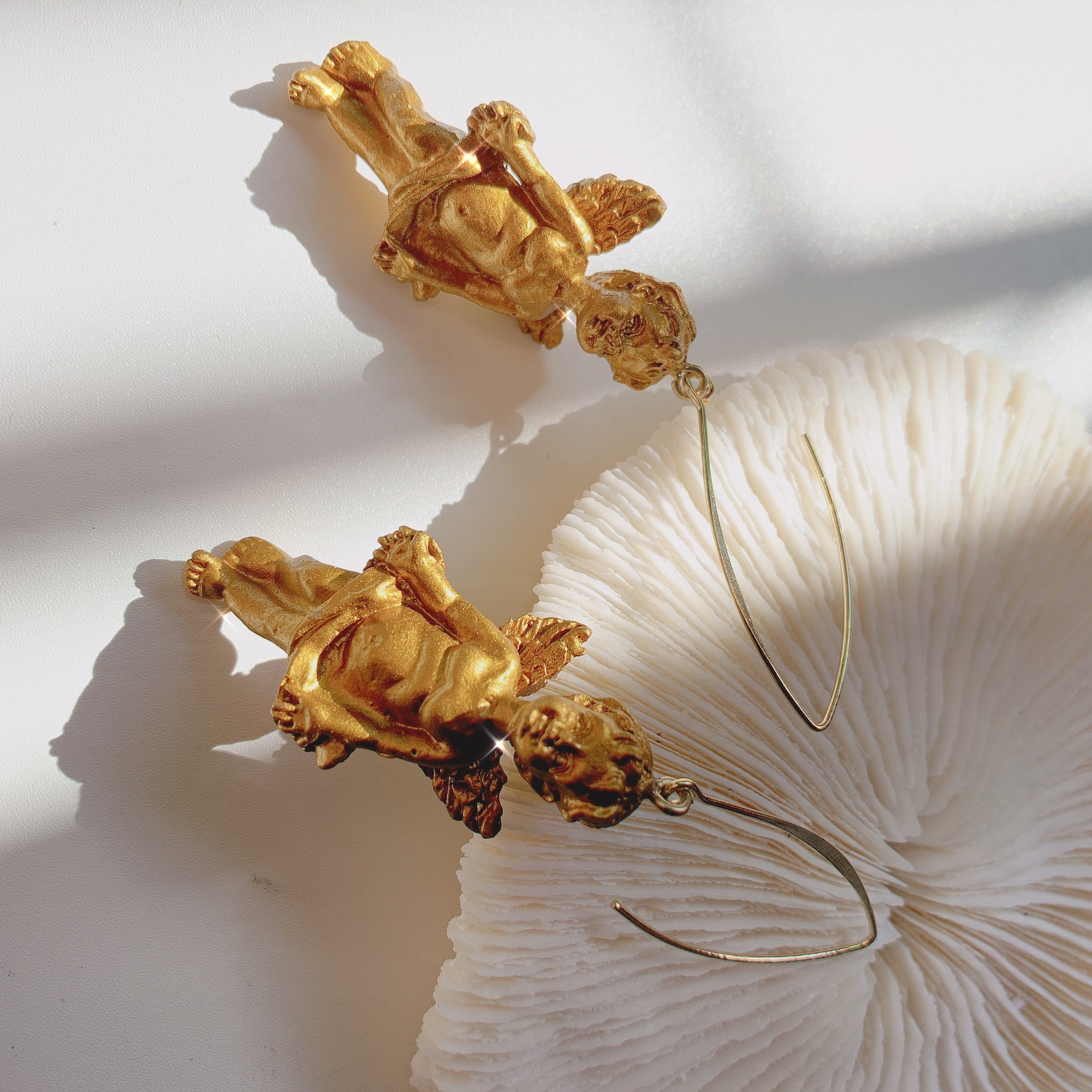 Vintage angel face earrings