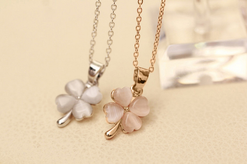 Opal Clover Necklace