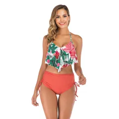 High waist bikini - Pink - View 1