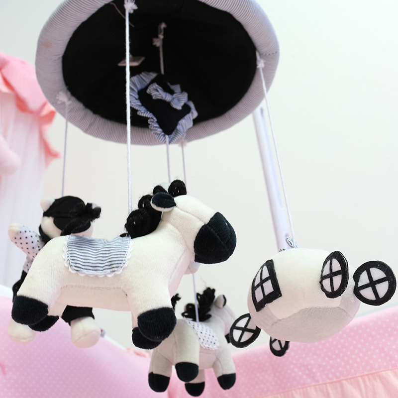 Baby bed plush rotating rattle toy