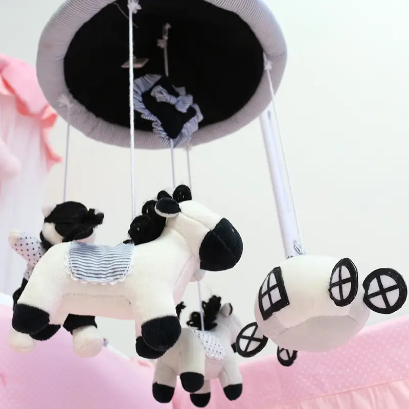 Baby bed plush rotating rattle toy