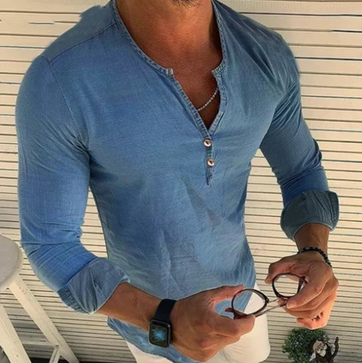 Solid color long sleeve shirt
