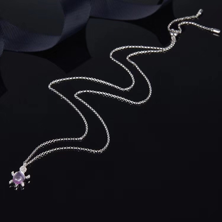 Turtle and diamond necklace