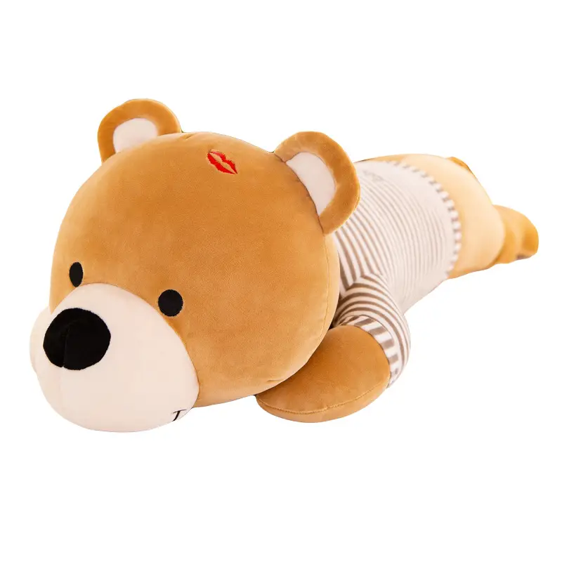 Lying Bear Plush Toy Soft Stuffed Animal Pillow