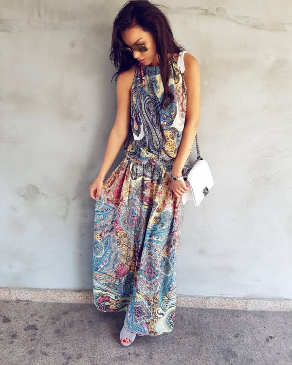 Printed Halter Beach Skirt