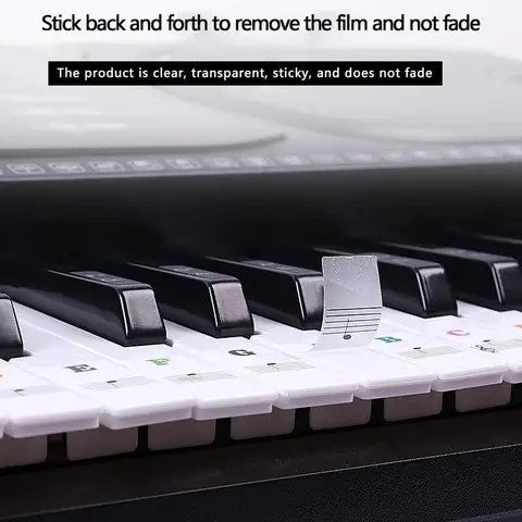 Piano Key Stickers for Learning Notes and Keyboard Keys