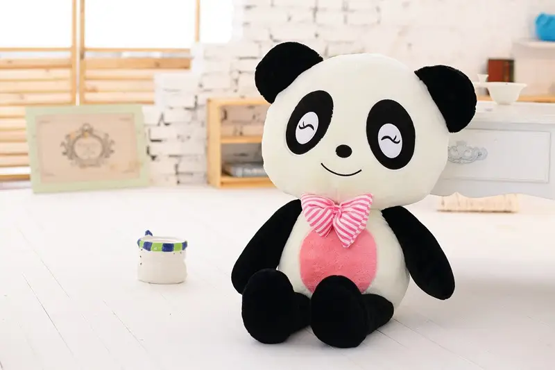 Panda Plush Stuffed Animal Toy with Decorative Bow