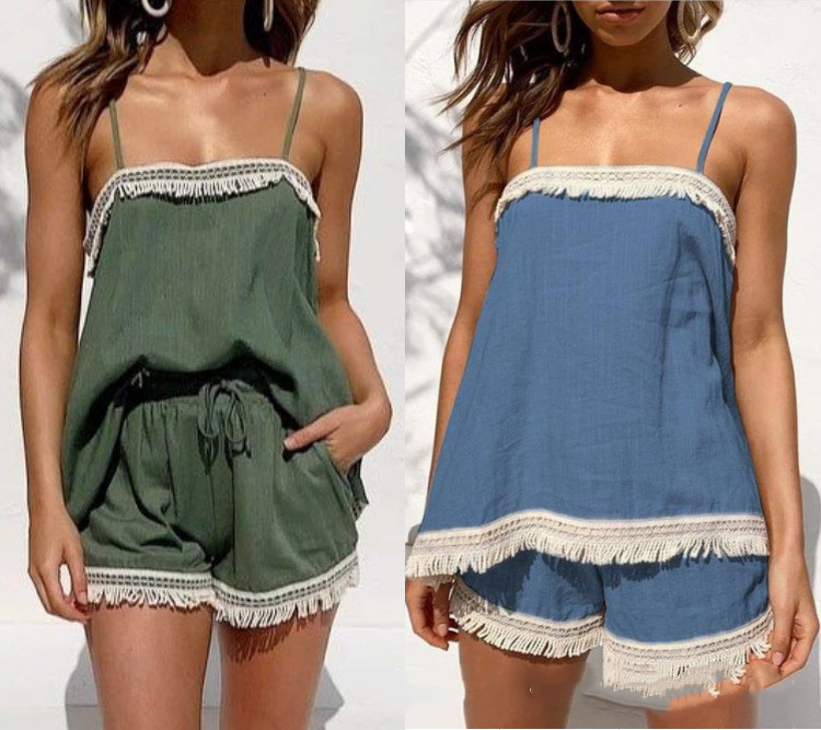 Two-piece tassel lace sling