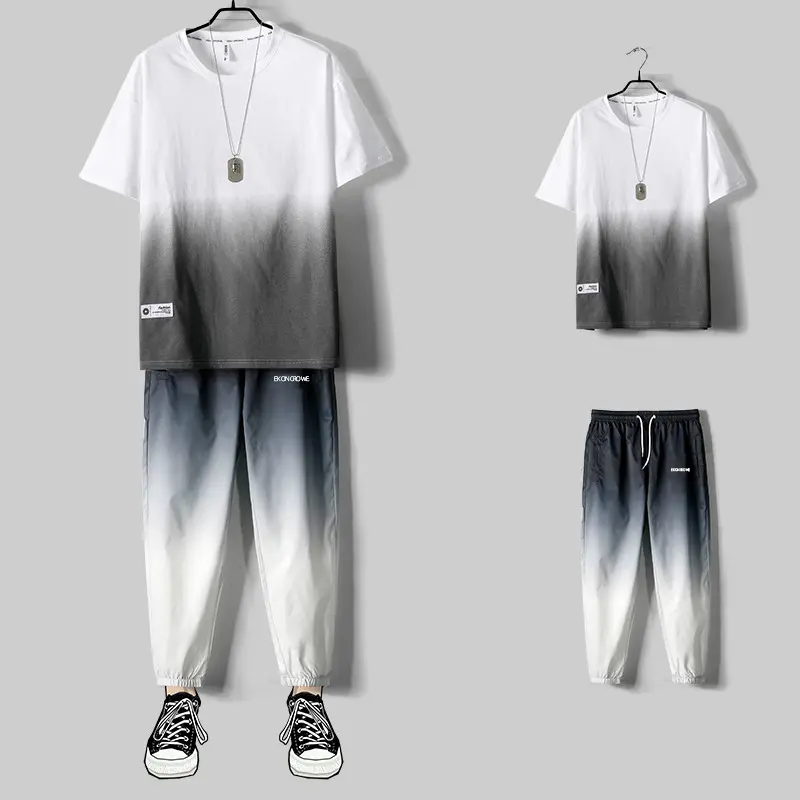 Ice silk short sleeve sports suit