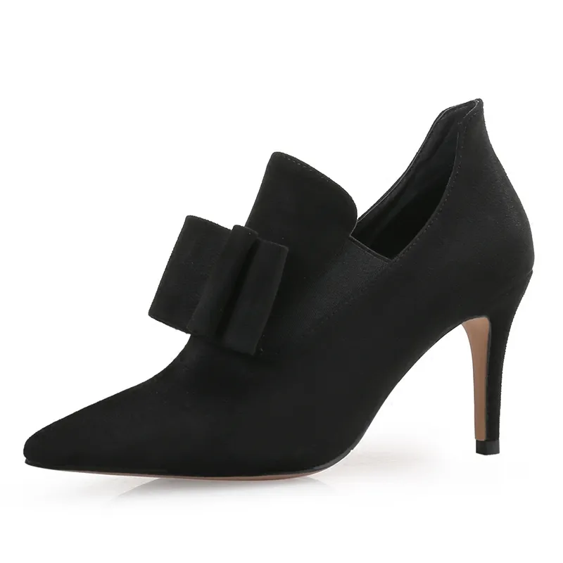 Pointed toe high-heeled shoes - Black