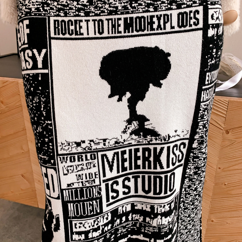 One-step skirt high waist was thin split skirt