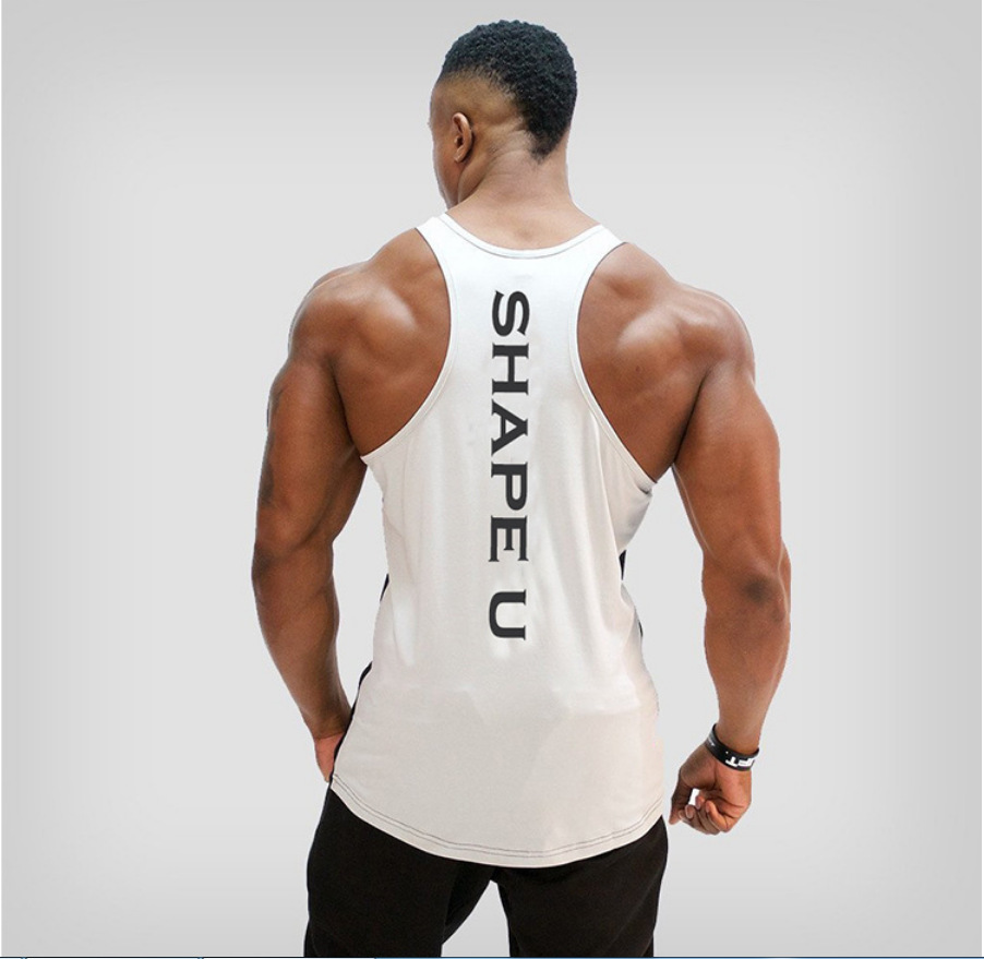U-neck contrast sports vest