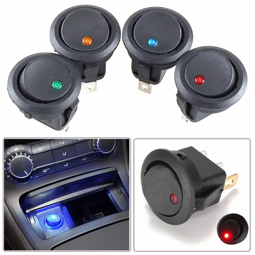 12V Car round button switch