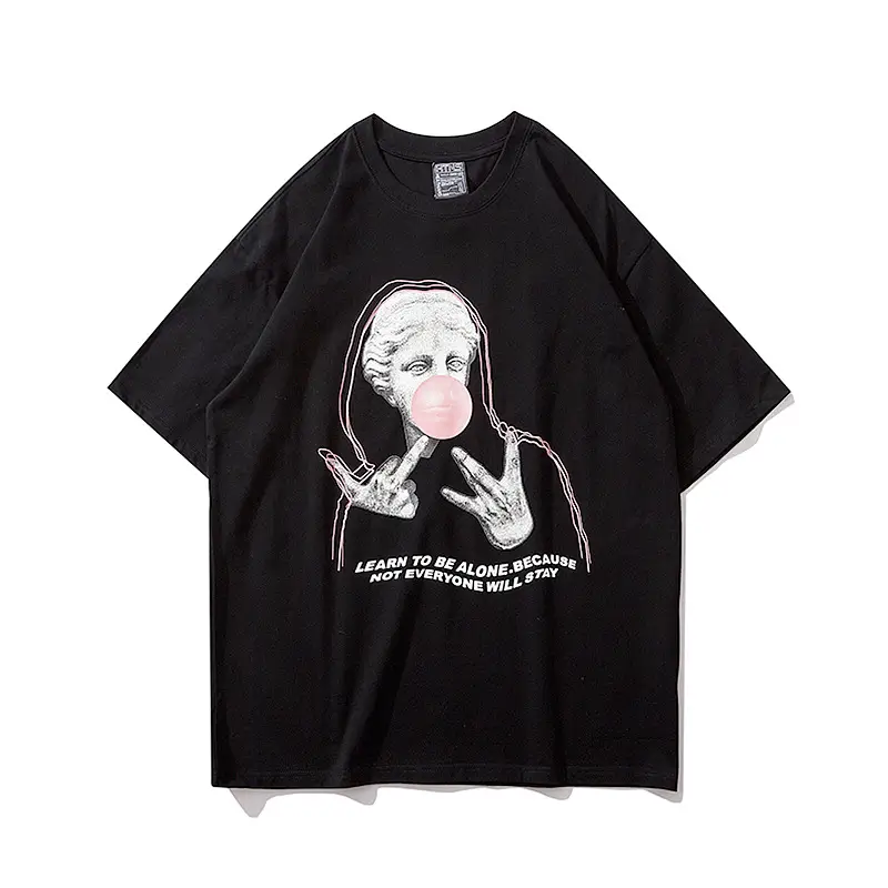 Portrait print couple short sleeve