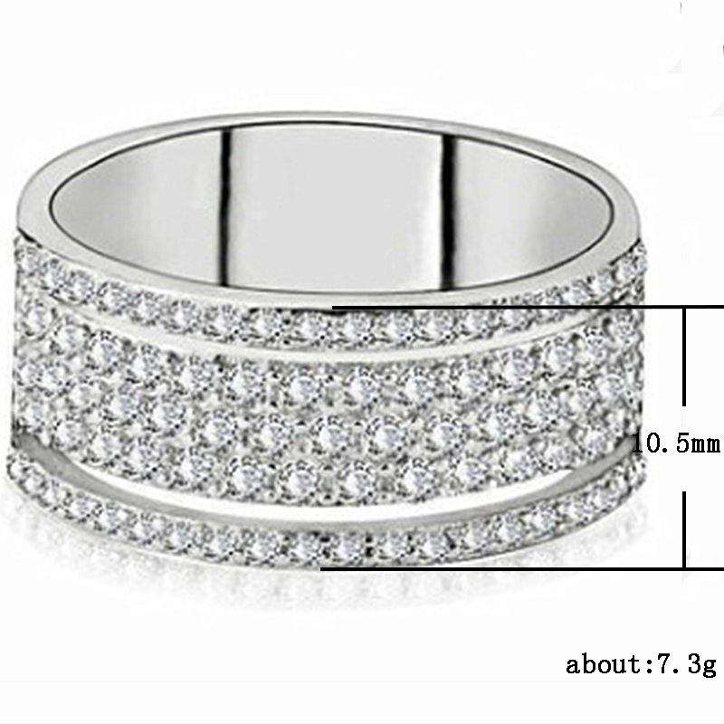 Copper-set zircon ladies trendy ring