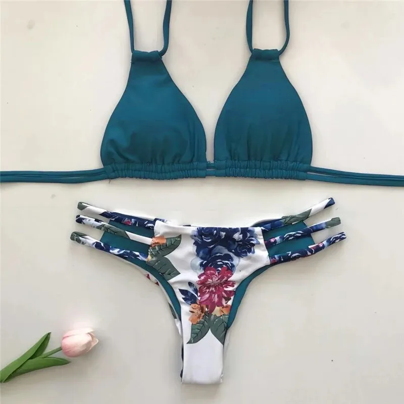 Women's Scarlett String split Bikini - Blue
