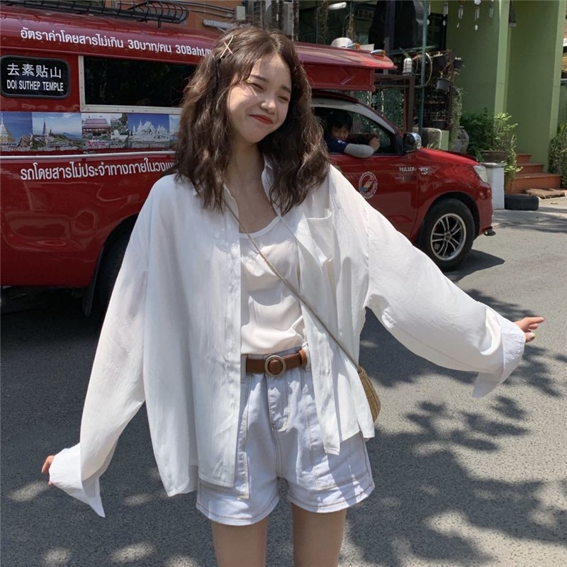 Women's loose coat sunscreen shirt