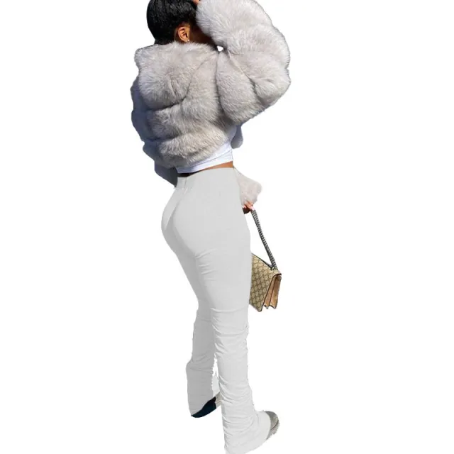 Elastic waist casual pants White - Shop at LoveMi