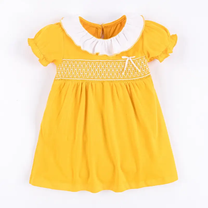 Children's skirt princess dress with puff sleeves