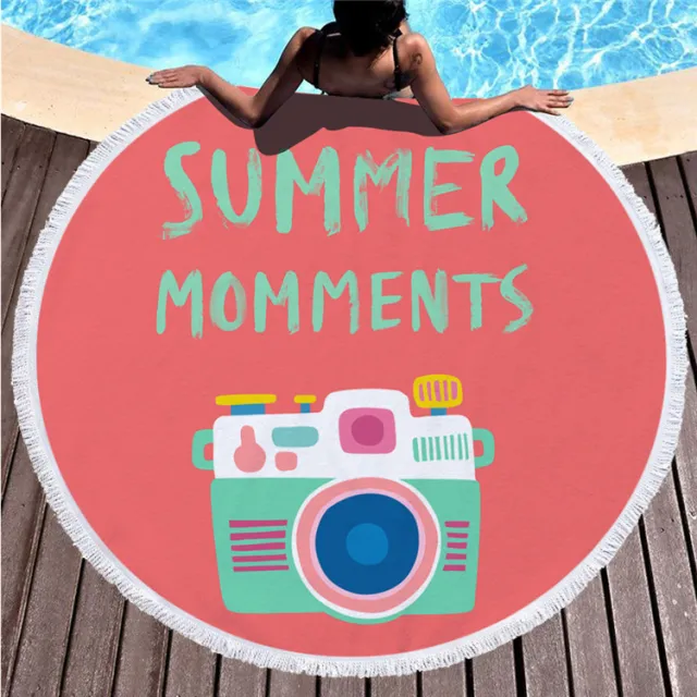 Round printed beach towel shawl beach towel 2 Style 150 X 150Cm - Shop at LoveMi