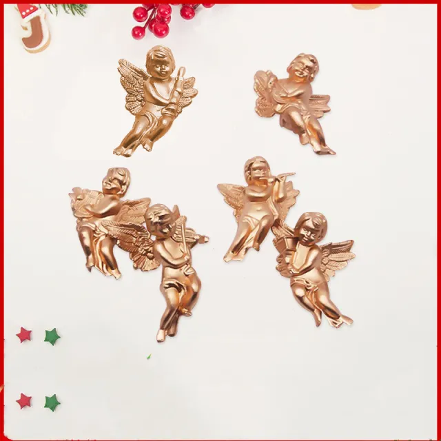 6cm Angel Christmas Decoration Set Gold - Shop at LoveMi