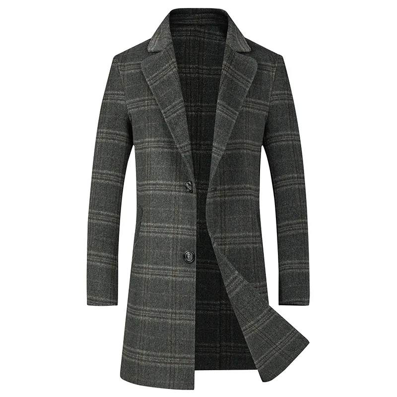 Men's Plaid Wool Windbreaker