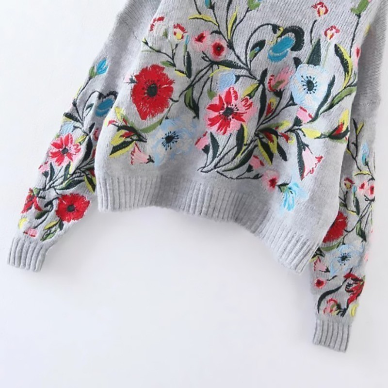 Embroidery Heavy Industry Flower Embroidery Top