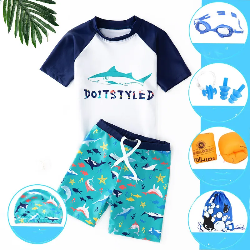 Split swimsuit for children - Green