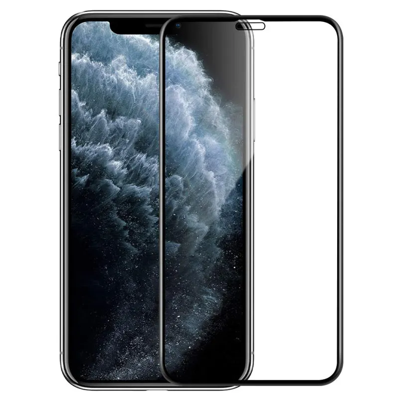 Full screen hard edge tempered film