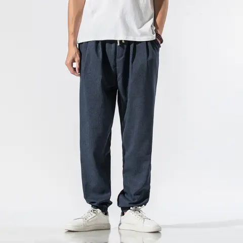 Japanese Linen Beam Pants Men
