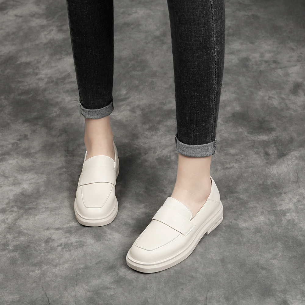 Female British leather loafers