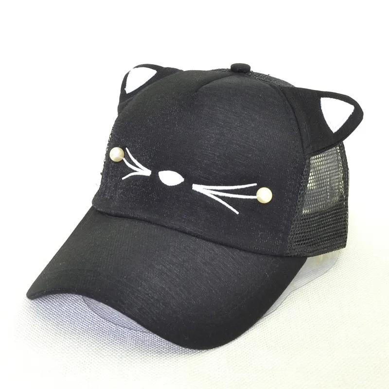 Cat ear baseball cap - Black