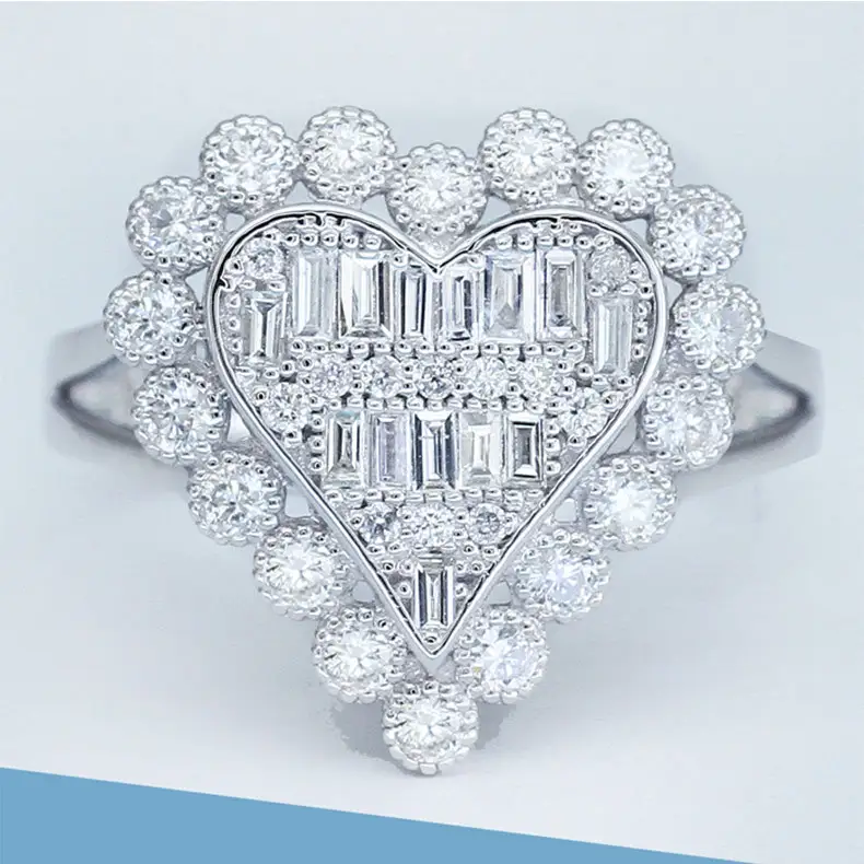 Geometric hollow zircon ring