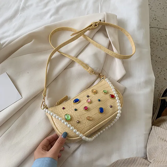 One shoulder armpit bag Crossbody bag Khaki - Shop at LoveMi
