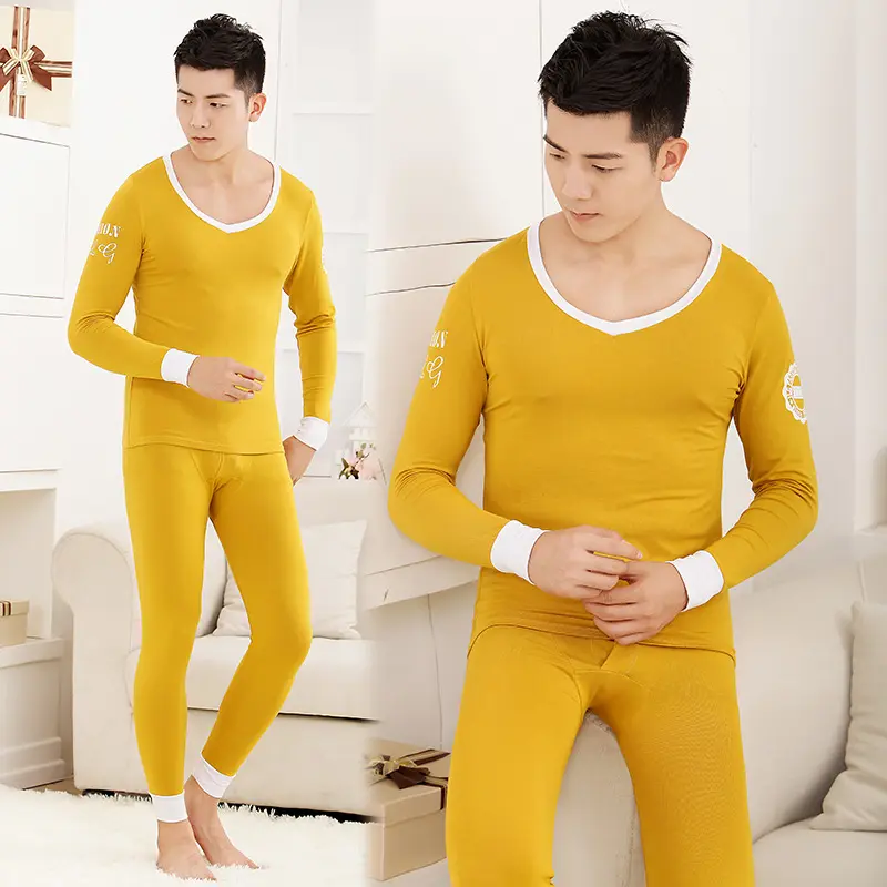 Men's tights Modal basic round neck thermal