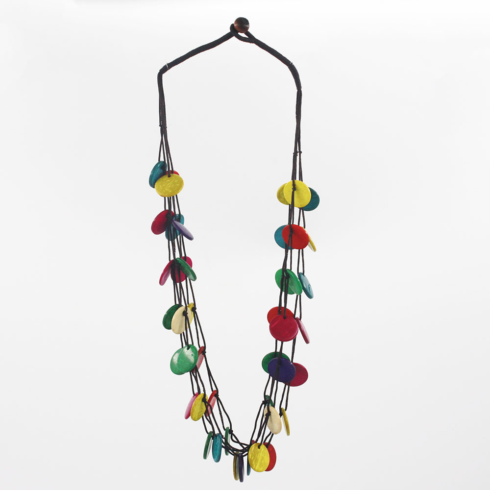 Multi-layer hand-woven necklace