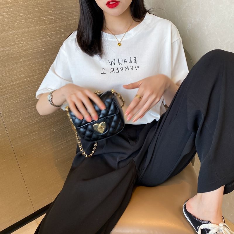 Short sleeve loose letter T-shirt