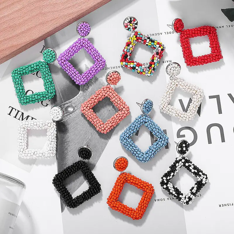 Diamond Bead Earrings
