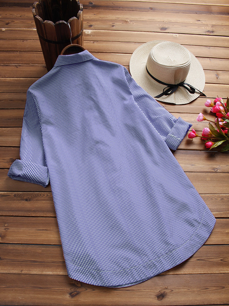 Long-sleeved shirt dress