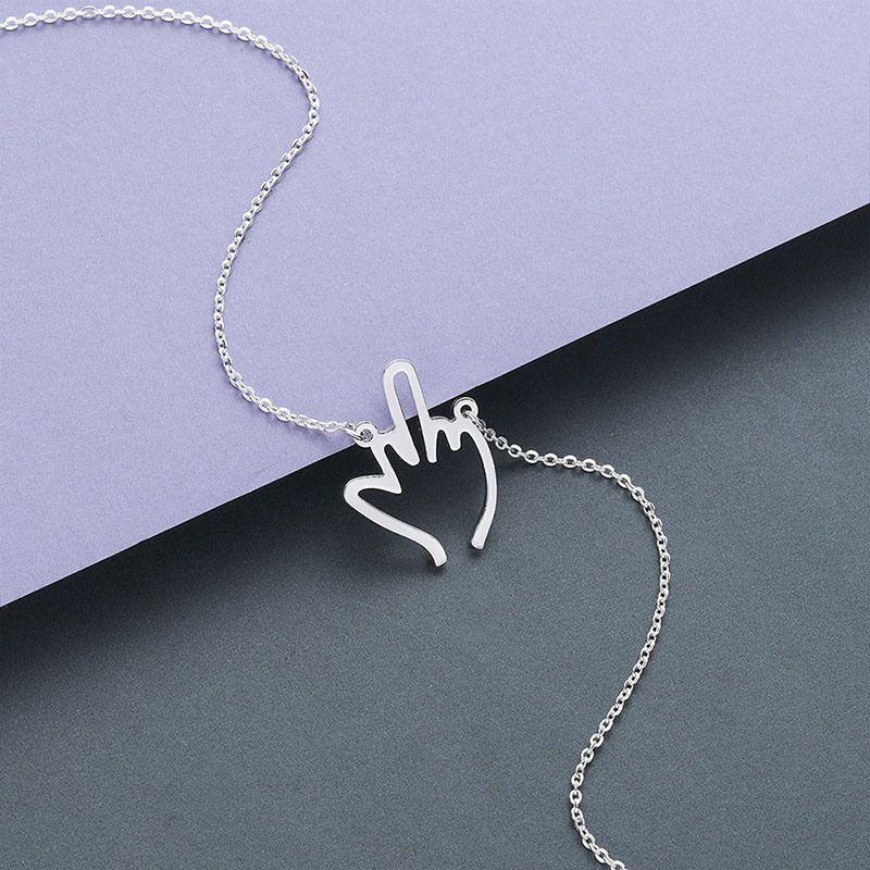 Palm gesture clavicle chain