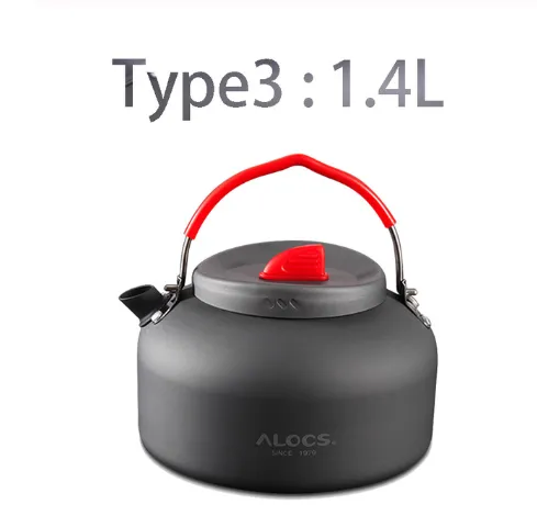 Outdoor camping aluminum alloy kettle - With Ball
