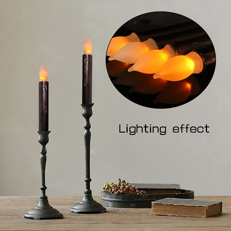 Halloween long black candles – image 3