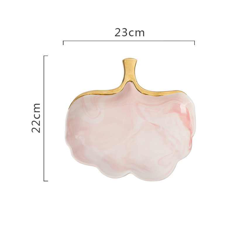 Marble pattern jewelry plate Pink Soup Plate - Shop at LoveMi