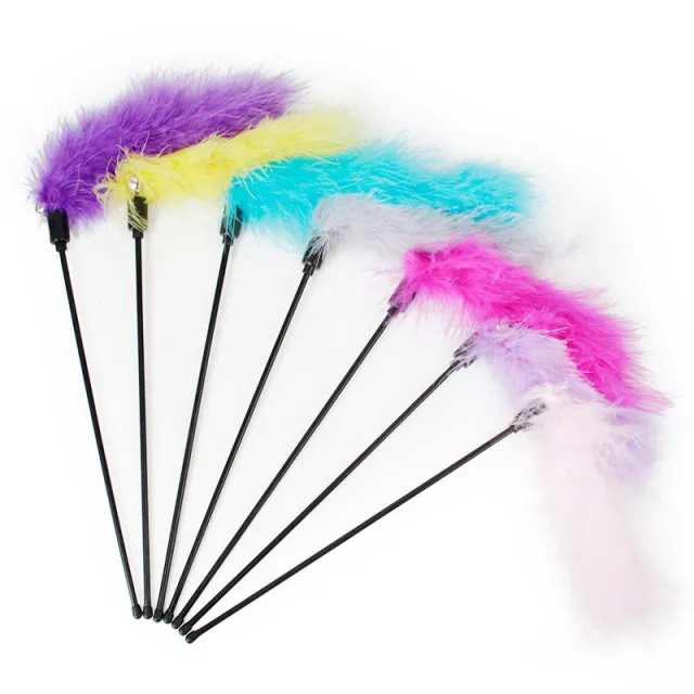 Pure color short rod plush funny cat stick Random - Shop at LoveMi