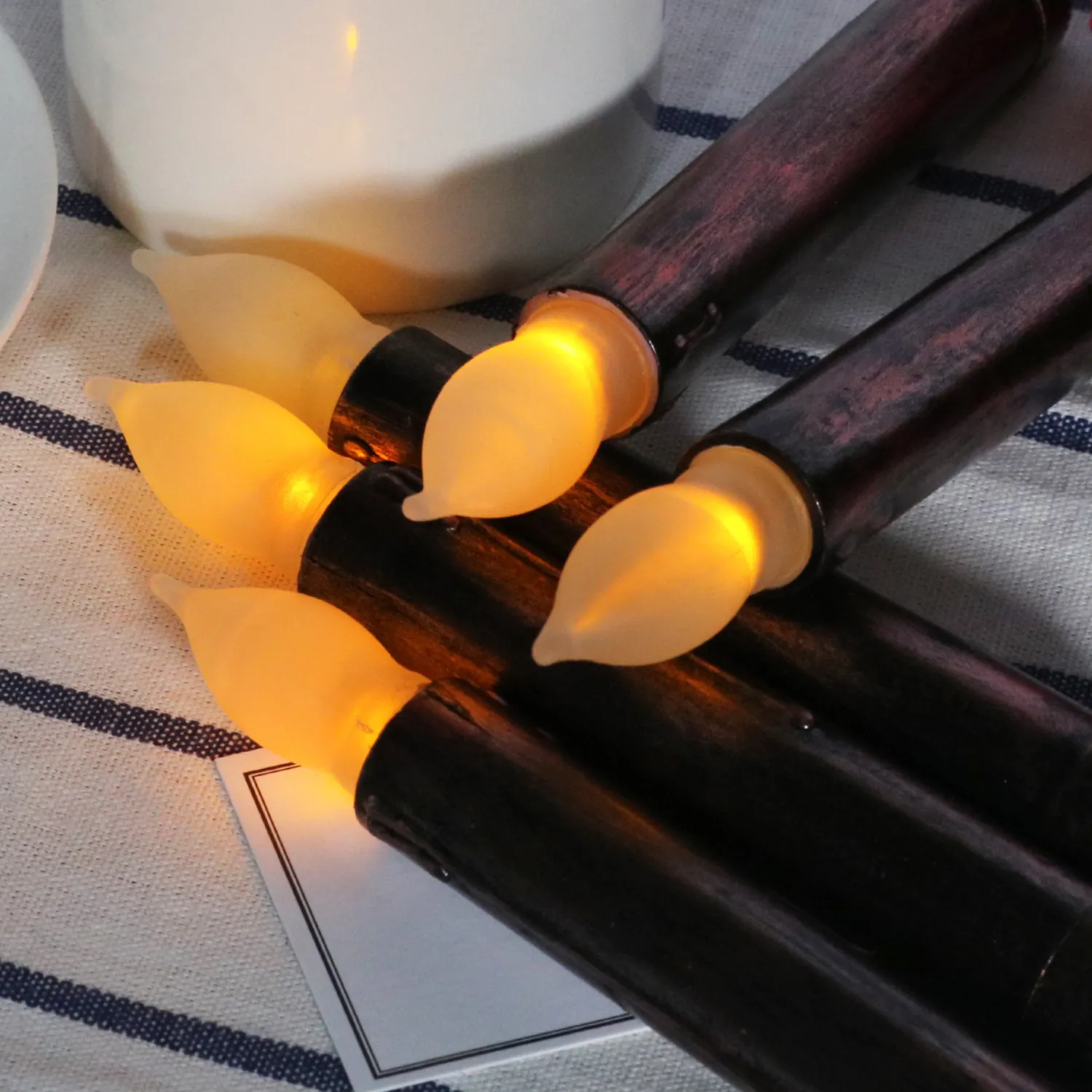 Halloween long black candles – image 4
