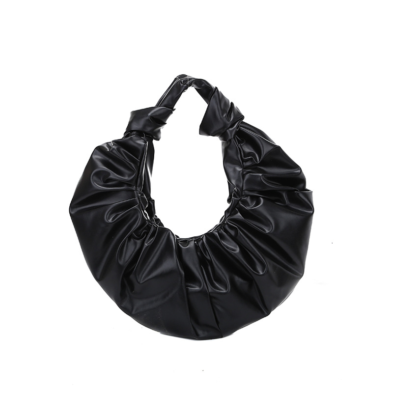 One-shouldered pleated handbag